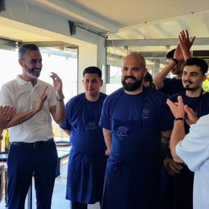 Nel ristorante di Fradis Minoris a Nora