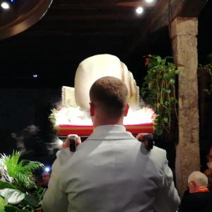 La Lumaca simbolica alla cena di gala al Clos Vougeot