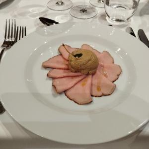 Il vitello tonnato alla cena al NH Collection Carlina