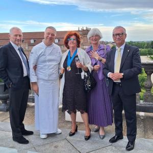 Lo Chef della Venaria con la Presidente Nazionale e il Delegato del Piemonte